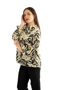 Bluza dama 821 - Crem/Negru - Img 3