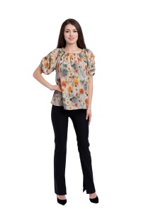 Bluza dama 933 - Crem/Galben/Gri