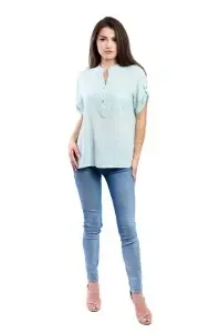 Camasa dama 4015, Turcoaz Deschis , Marime Universala