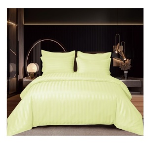Lenjerie de pat dublu uni, Finet, 6 piese, Verde Deschis
