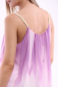 Maieu dama 8958, Mov/Alb, One Size - Img 4