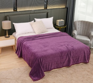 Patura cocolino Romb, 200x230cm, Culoare Mov Inchis