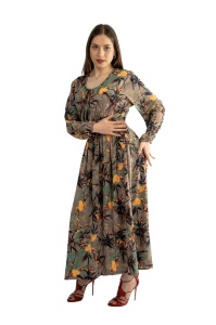 Rochie dama 2366 - Gri/Verde - Img 3