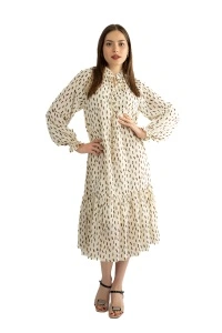Rochie dama 61001, Ivoire/Maro, One Size