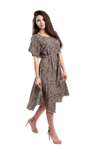 Rochie dama 940 - Bej deschis/Negru - Img 4