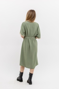 Rochie dama cu snur, Kaki, One Size - Img 2