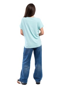 Tricou dama, Always, Turcoaz Deschis, Marime Universala - Img 3