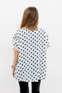 Bluza dama 2310 - Ivoire/Bleumarin - Img 2