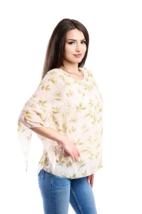 Bluza dama 809 - Crem/Verde - Img 3