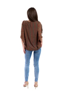 Bluza dama 809 - Negru/Rosu/Verde - Img 3
