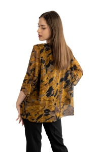 Bluza dama 815 - Negru/Galben/Maro - Img 2
