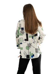 Bluza dama 821 - Ivoire/Verde - Img 4