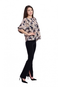 Bluza dama 939 - Bej/Albastru - Img 4