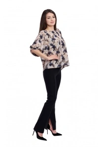 Bluza dama 939 - Bej/Albastru - Img 4