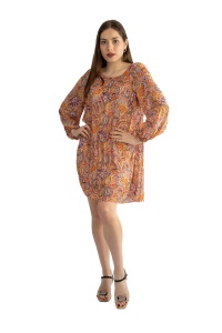 Bluza dama tip rochie 2410, Multicolor, One size