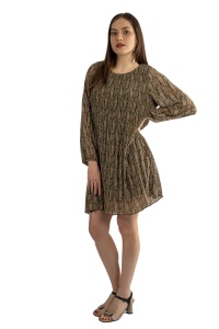 Bluza dama tip rochie 2410, Verde/Mov, One size - Img 2
