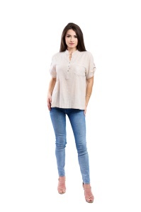 Camasa dama 4015, Bej, Marime Universala