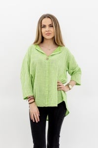 Camasa dama asimetrica, Verde Deschis, One Size