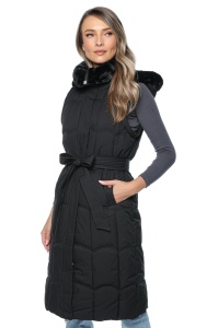 Geaca dama cu maneci detasabile 553 - Neagra - Img 4