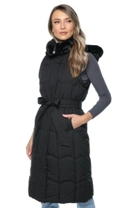 Geaca dama cu maneci detasabile 553 - Neagra - Img 4