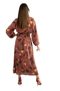 Rochie dama 2366 - Caramiziu/Galben - Img 2
