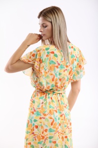 Rochie dama 2372 - Portocaliu/Galben - Img 3