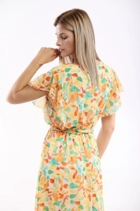 Rochie dama 2372 - Portocaliu/Galben - Img 3