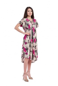 Rochie dama 914 - Crem/Gri/Mov - Img 4