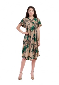 Rochie dama 914 - Verde/Gri/Bej