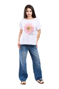 Tricou dama, Always, Alb, Marime Universala