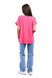Tricou dama, Flower, Roz, Marime Universala - Img 3
