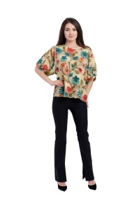 Bluza dama 939 - Verde/Portocaliu