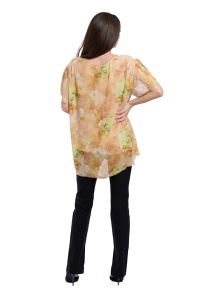 Bluza dama 949, Galben/Verde Deschis, Marime Universala - Img 4