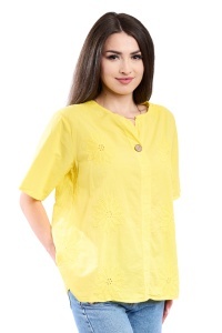 Camasa dama 4065, Galben, Marime Universala - Img 2