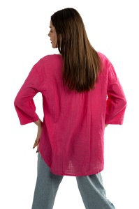 Camasa dama uni, Roz, Oversize - Img 4