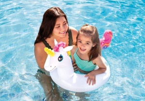 Colac pentru inot Intex, Unicorn, 107x58 cm - Img 2