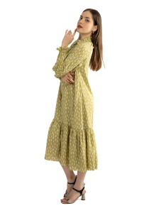 Rochie dama 61001, Kaki/Ivoire, One Size - Img 3