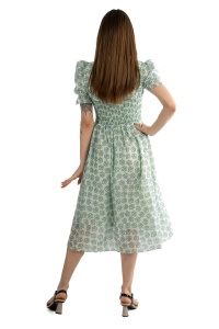 Rochie dama 61108, Verde/Bleu, L - Img 2