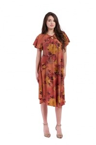 Rochie dama 914 - Caramiziu/Galben - Img 4