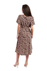 Rochie dama 940 - Bej/Negru/Maro - Img 2