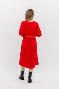 Rochie dama cu snur, Rosu, One Size - Img 2
