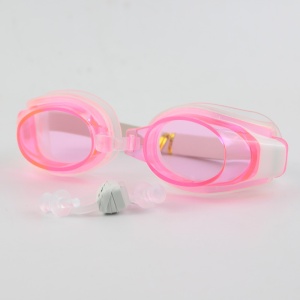 Set Ochelari de Inot pentru Copii - Include Dopuri pentru Urechi si Clips pentru Nas - Roz