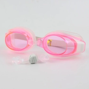 Set Ochelari de Inot pentru Copii - Include Dopuri pentru Urechi si Clips pentru Nas - Roz