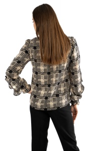 Bluza dama 820 - Crem/Negru - Img 2