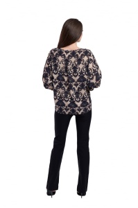 Bluza dama 939 - Negru/Bej - Img 2