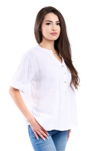 Camasa dama 4015, Alb, Marime Universala - Img 2