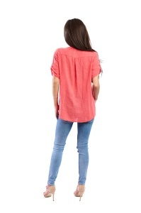 Camasa dama 4015, Coral, Marime Universala - Img 3