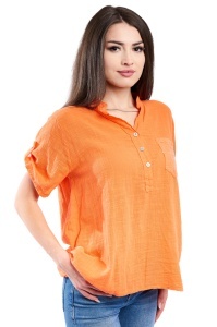 Camasa dama 4015, Portocaliu, Marime Universala - Img 2