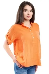 Camasa dama 4015, Portocaliu, Marime Universala - Img 2