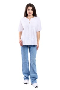 Camasa dama 4065, Alb, Marime Universala